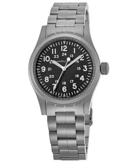 Hamilton Khaki Field Mechanical Black Dial Stainless Steel Men's Watch h69439131