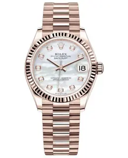 Rolex Datejust 31 Everose Gold Mother-of-Pearl Diamond Dial Women's Watch