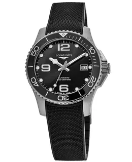 Longines HydroConquest Automatic Black Dial Rubber Strap Men's Watch l3.780.4.56.9