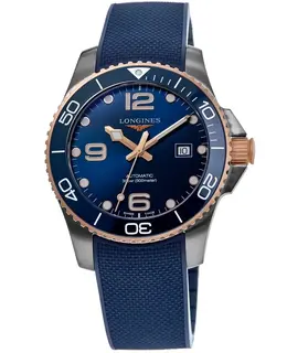 Longines HydroConquest Automatic Blue Dial Rubber Strap Men's Watch l3.781.3.98.9