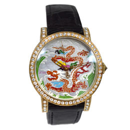 Pre-owned Corum Dragon Enamel Automatic Diamond Mens Watch Model No. 982.202.65