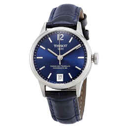 Tissot Chemin Des Tourelles Automatic Chronometer Blue Dial Ladies Watch T0992071604700
