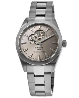 Tissot Gentleman Open Heart Automatic Rhodium Dial Steel Men's Watch t127.407.11.081.00