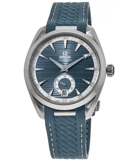 Omega Seamaster Aqua Terra 150m Master Co-Axial Blue Dial Rubber Strap Men's Watch 220.12.41.21.03.005