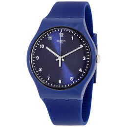 Swatch Originals Mono Blue Dial Silicone Mens Watch SUON116