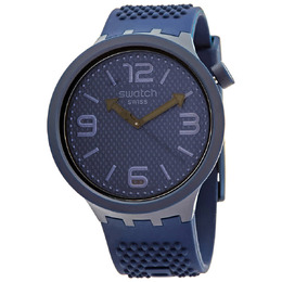 Swatch SO27N100 - Blue Analog Quartz Watch with Silicone Strap