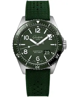 Glashutte Original SeaQ Panorama Date 43.2 Green Dial Rubber Strap Men's Watch Model 1-36-13-07-83-33