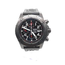 Pre-owned Breitling Super Avenger Chronograph Automatic Chronometer Black Dial Mens Watch M13370