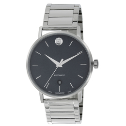 Movado Museum Classic Blue Dial Stainless Steel Date Automatic Watch - yes