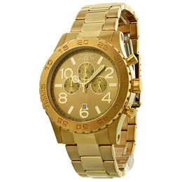 Invicta Elegant Ocean Champagne Dial Mens Watch 1270 - Yellow Gold-Tone Stainless Steel Case, Unidirectional Bezel