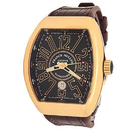 Pre-owned Franck Muller Vanguard Automatic Black Dial Mens Watch V 45 SC DT