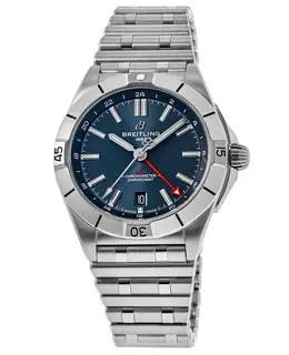 Breitling Chronomat Automatic GMT 40 Blue Dial Steel Men's Watch A32398101C1A1