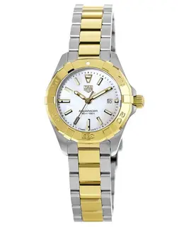 Tag Heuer Aquaracer Lady 300M 27MM Quartz 18K Yellow Gold Plated Steel Women's Watch wbd1420.bb0321
