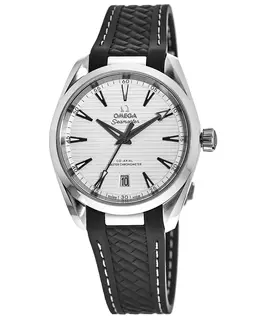 Omega Seamaster Aqua Terra 150m Master Co-Axial 38mm Silver Dial Rubber Men's Watch 220.12.38.20.02.001