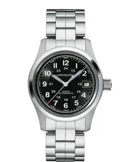 Hamilton Khaki Field Auto Men's Steel Watch with Black Dial and Automatic Movement - Model H70455133