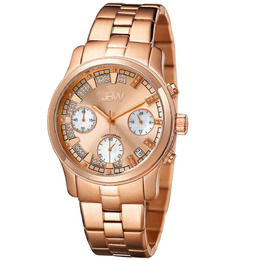 JBW Muse Chronograph Quartz Diamond Rose Gold Dial Unisex Watch jb-6217-l