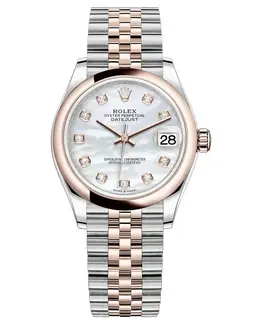 Rolex Datejust 31 - Steel and 18kt Everose Gold Mother-of-Pearl Diamond Dial Women's Watch, Model M278241-0026