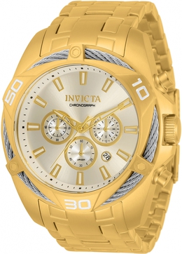 Invicta Bolt Chronograph Quartz Silver Dial Mens Watch 34121