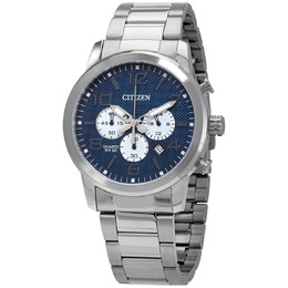 Citizen Chronograph Quartz Blue Dial Mens Watch AN8050-51M