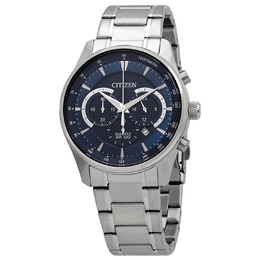 Citizen Chronograph Quartz Blue Dial Stainless Steel Mens Watch an8190-51l