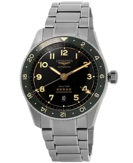 Longines Spirit Zulu Time Automatic Anthracite Dial Steel Men's Watch l3.812.4.63.6