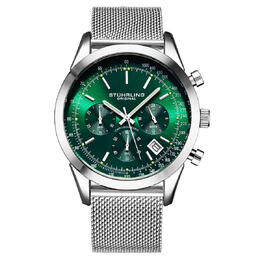 Stuhrling Original Monaco Chronograph Quartz Green Dial Mens Watch M17172