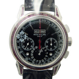 Patek Philippe Grand Complications Perpetual Chronograph Hand Wind Black Dial Mens Watch Model 5271-12P-001