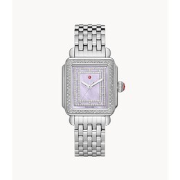 Michele Deco Madison Quartz Diamond Purple Dial Ladies Watch MWW06T000247