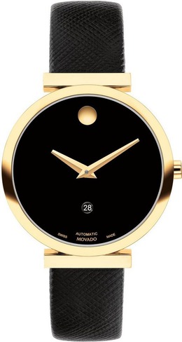 Movado Museum Classic Automatic Black Dial Ladies Watch 0607676