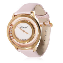 Pre-owned Chopard Happy Diamonds Quartz Pink Dial Ladies Watch 209429-5106