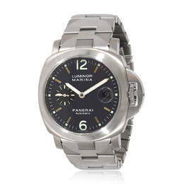 Pre-owned Panerai Luminor Automatic Grey Dial Mens Watch pam00091