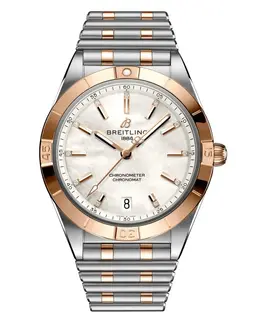 Breitling Chronomat Automatic 36 Mother of Pearl Dial - Rose Gold and Steel Women's Watch (u10380101a2u1)
