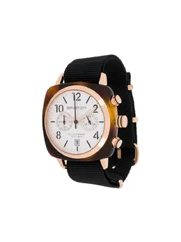 Briston Clubmaster Classic White 40mm Tortoiseshell Effect Watch, Model No. 14667936