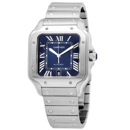 Cartier Santos De Cartier Large Model Blue Dial Mens Watch wssa0030
