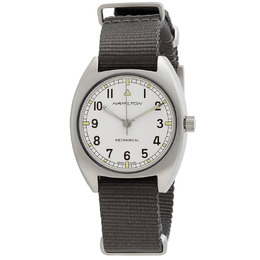 Hamilton Khaki Aviation Pilot Pioneer Mechanical Hand Wind Silver Dial Mens Watch h76419951