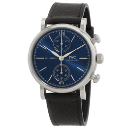 IWC Portofino Chronograph Automatic Mens Watch iw391408 Blue Dial