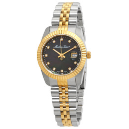 Mathey-Tissot Mathy III MOP Quartz Black Dial Ladies Watch d910bn