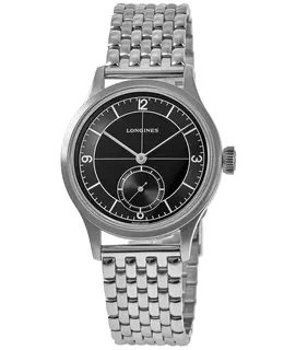 Longines Heritage Classic L2.828.4.53.6 Black Dial Steel Men's Watch