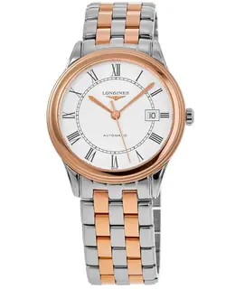 Authentic Longines Men's Automatic Two-tone White Dial Watch Model L4.974.3.91.7