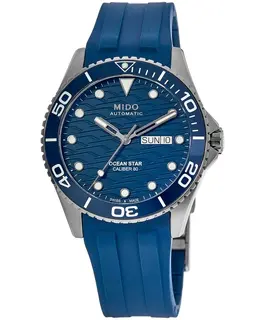 Mido Ocean Star 200 C Blue Dial Rubber Strap Men's Watch - Model M042.430.17.041.00