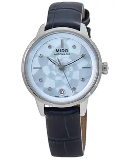 Brand New Authentic Mido Rainflower Mother of Pearl Diamond Dial Automatic Watch Model m043.207.16.131.00