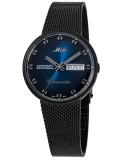 Mido Commander Shade Blue Dial Black Steel Men's Watch, Model M8429.3.25.11