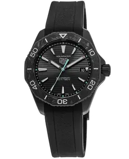 Tag Heuer Aquaracer Solargraph Black Steel Rubber Strap Men's Watch wbp1112.ft6199