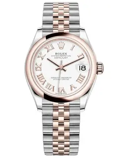m278241-0002 Rolex Datejust 31mm White Roman Dial Everose Gold Jubilee