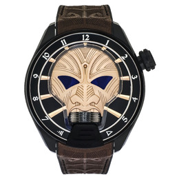 HYT Skull Black Titanium Manual Wind Men's Watch yes
