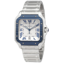 Cartier Santos De Cartier Automatic Silver Dial Mens Watch wssa0047