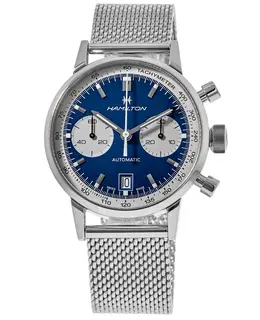Hamilton American Classic INTRA-MATIC AUTO Blue Chronograph Dial Men's Watch H38416141