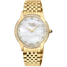 Gevril Airolo Diamond Mother of Pearl Dial Ladies Watch 13221b