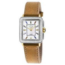 GV2 Gevril Padova Gemstone Diamond Mother of Pearl Dial Ladies Watch 12334.1