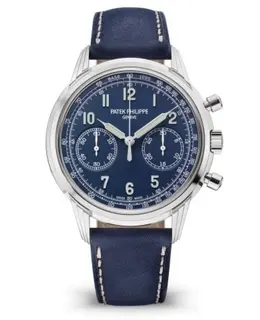 Authentic Patek Philippe 5172G-001 Hand Wound Complications Chronograph Blue Dial Men's Watch